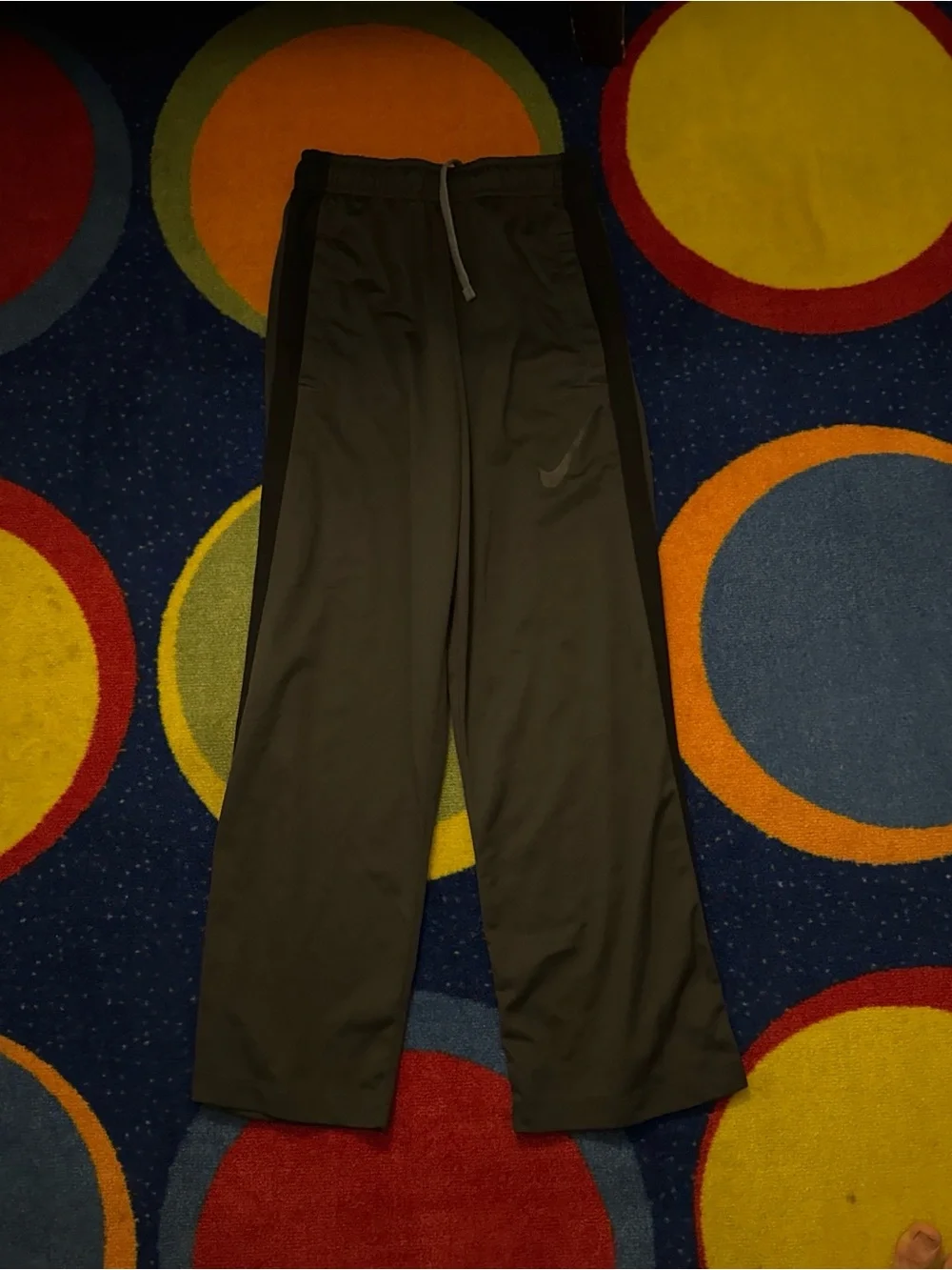 Nike Dark Grey Track Pants with Black Side Panels